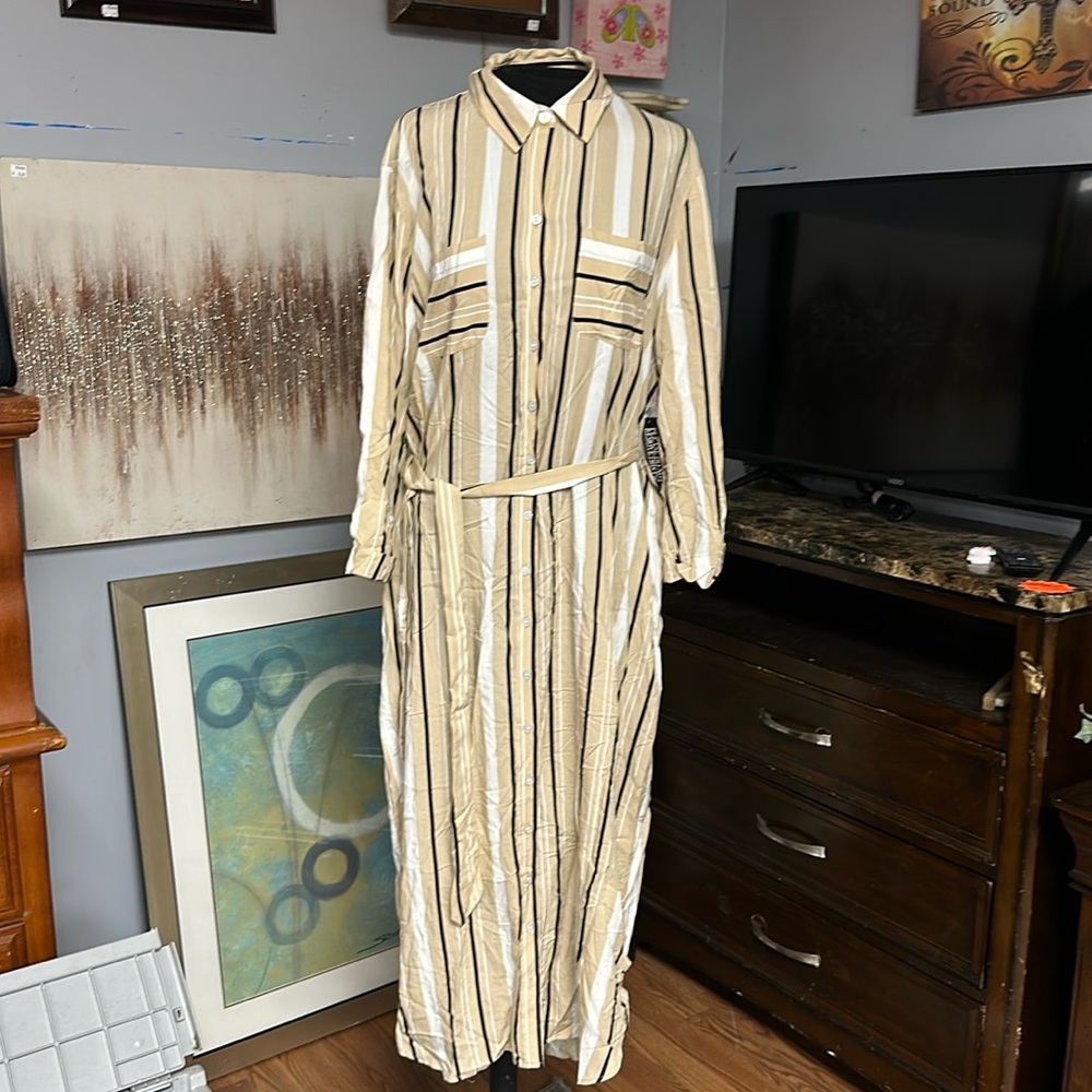 NY & Company Button Down Short Dress